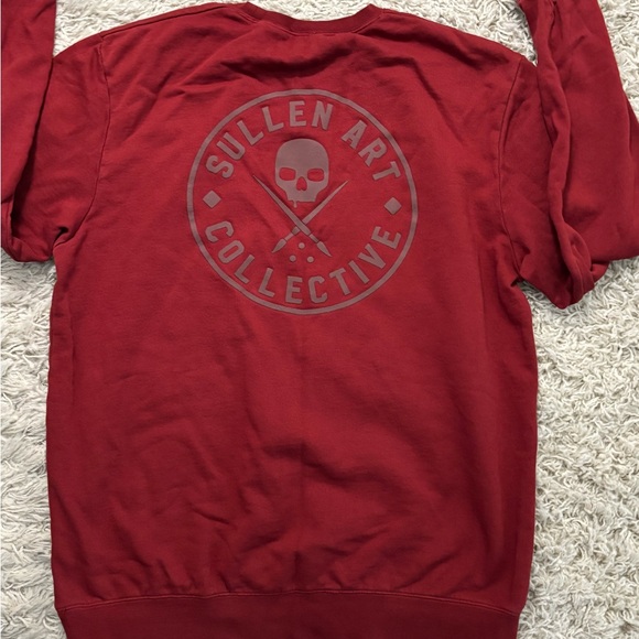 Sullen Art Collective Red Sweatshirt Size L - Picture 1 of 11